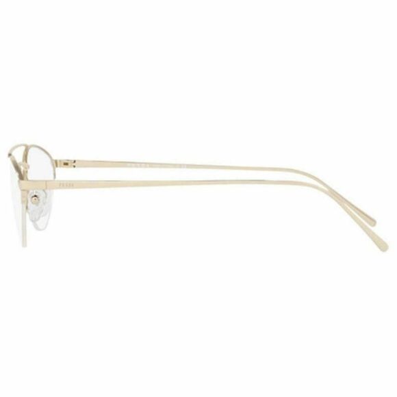 Prada Oval Eyeglasses Pale Gold W/Demo Lens - Picture 3 of 4
